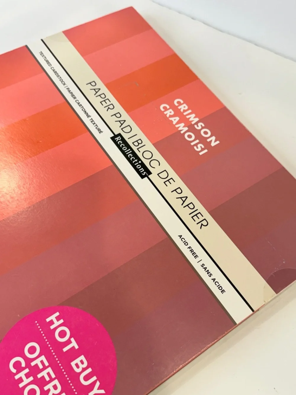 🆕 Crimson Cardstock Paper Pad 12x12 48 Sheets Acid Free